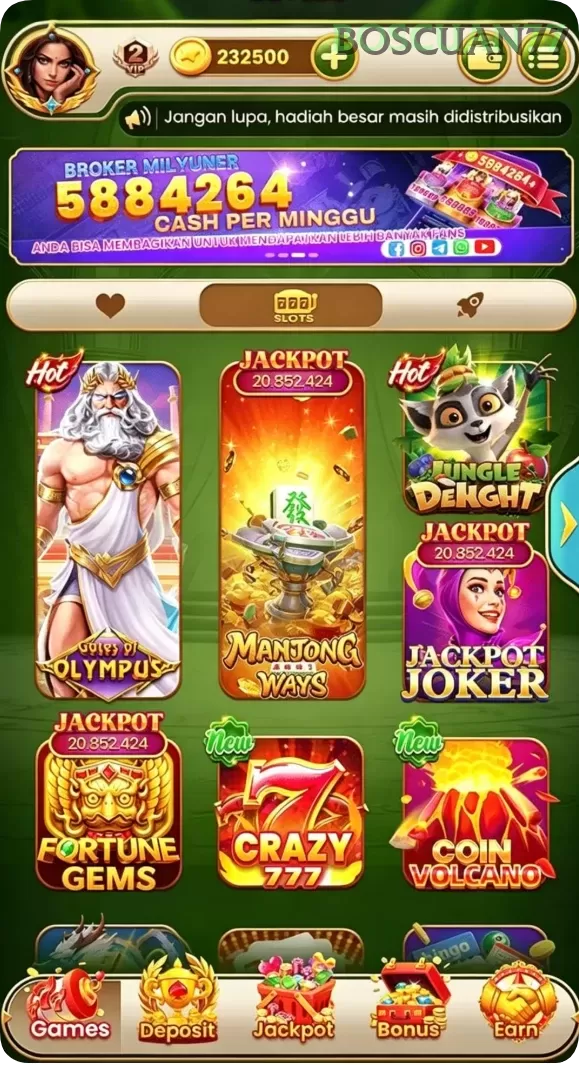 Cuplikan layar 77RP — pengaturan akun